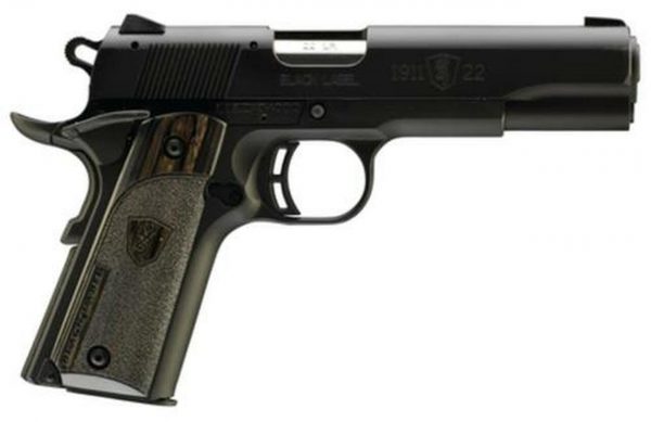 Browning 1911-22 A1 Black Label Laminate 22LR 4.25" Barrel Composite Frame Black Laminated Grips 10 Rd Mag