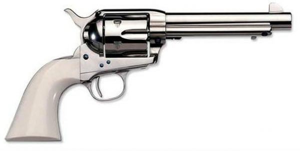 Uberti 1873 Cattleman Cody .45 Colt, 7.5", Polished Nickel, Ivory Grip