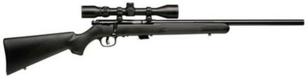 Savage Mark II FVXP 22 LR, 21" Barrel, Black Color, Green Polymer Stock, Bushnell 3-9x40 Scope, 5Rd, Detachable Box Magazine