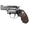 Colt Bright Cobra 38 Special +P, 2" Barrel, Stainless Steel, Walnut Medallion Grips, Right Hand, Brass Bead Front Sight, 6rd
