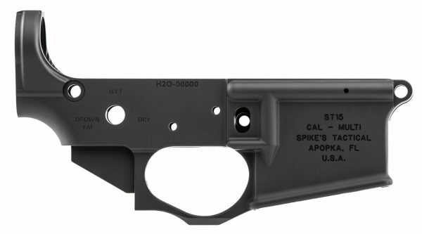 Spikes Water Boarding Instructor Stripped Lower, Multi-Cal, Black Hardcoat Anodized - Image 2