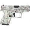 Glock 42, .380 ACP, 3.25", 6rd, Glow in the dark $100 Bill Camo