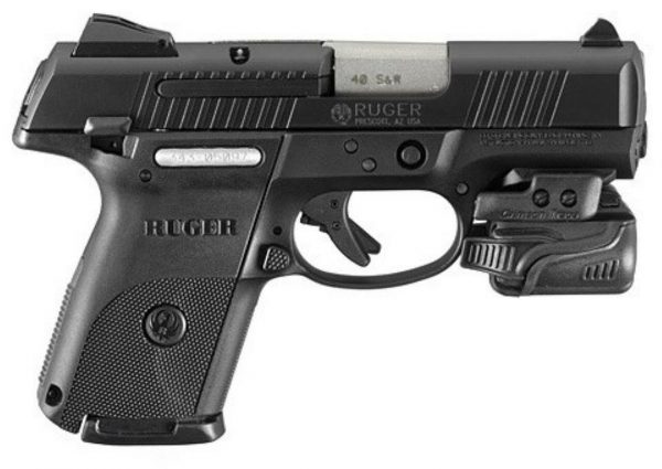 RUGER SR9C W/CRIMSON TRACE LIGHT 9MM, 1 10 Rnd Mag and 1 17 Rnd Mag