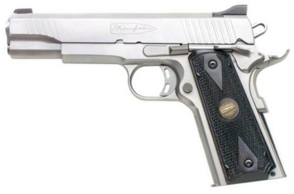 Thompson A Custom 1911 Single Action 45 ACP 5"Brrel, Laminate Wood Grips, SS Finish, 7 Round Mag