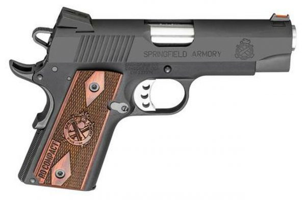 Springfield Range Officer Compact 1911 9mm, 4", 8rd, Rosewood Grips