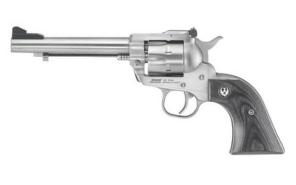 Ruger Single-Six Convertible, Single Action Revolver, 22LR/22WMR, 5.5" Barrel, Satin Stainless Finish, Black Laminate Grips, 6Rd, Adjustable Sights
