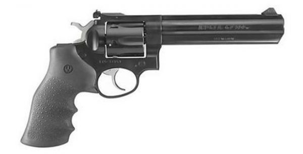 Ruger GP100 357 Mag/38 Spl Alloy Steel 6" Heavy Barrel 6rd Black Hogue Monogrip Blued