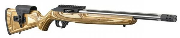 Ruger TALO Exclusive 10/22 Competition, .22 LR, 16" SS Fluted Barrel, Brake, Brown Laminate Stock, 10rd Mag - Image 2