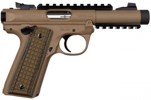 Ruger Mark IV .22 LR, 4.4" Barrel, Zytel Polymer Grips, Flat Dark Earth, 10rd