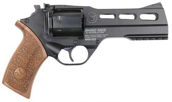Chiappa Rhino 50DS 357 RemMag 5" 6rd Wood Grip Black