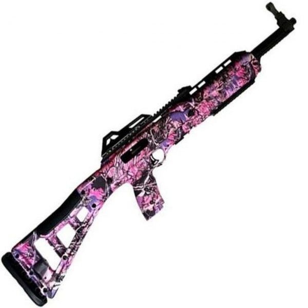 Hi-Point Model 995 9mm Carbine 16.5" Barrel Black Pink Skeletonized Target Stock 10rd