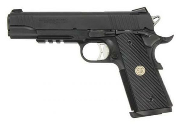 Sig 1911 TacOps, 9mm, 5" Barrel, SS Magwell, Ambi Safety, Rail, (4) 9rd Mags