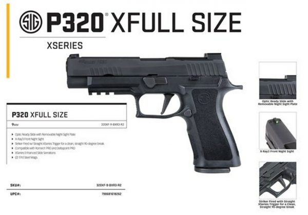 Sig P320 X Full Size 9mm, 4.70" Barrel, X-Ray3/Night Sights, Black, 17rd - Image 2