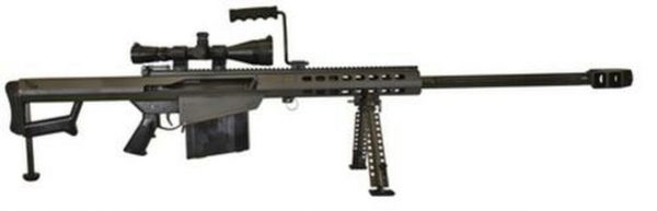 Barrett 82A1 Rifle System .50 BMG 29", Leupold Mk4 4.5-14x50mm Scope, Mounted, Monopod, 10 Rnd Mag