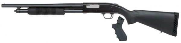 Mossberg 500 L-Series Pump 12ga 18.5" Barrel, 3", 6-Pos Adjustable Synthetic, PG Left Hand, 6rd - Image 2