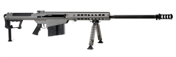 Barrett M107A1 50 BMG, 29" Barrel, Gray Cerakote Finish, Synthetic Stock, 10Rd, Front/Rear Flip Sights, 10Rd, 1 Magazine, Bipod, Pelican Hard Case