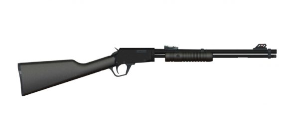 Rossi RP22, Pump, 22 LR, 18" Barrel, Black, Synthetic Stock, Adjustable Sights, 15Rd