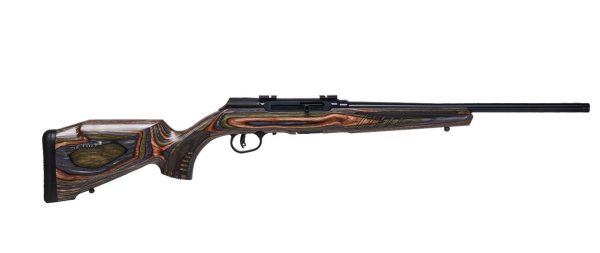 Savage A22 BNS-SR .22 LR, 18" Carbon Sporter Barrel, Timber Hardwood Laminate, 10rd