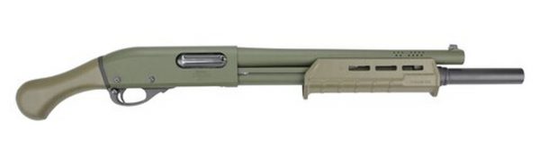 Remington Custom Shop Tac-14 DEMO, 12 Ga, 14" Ported, Ext. Mag Tube, OD Green/FDE, Demo Model - Image 2