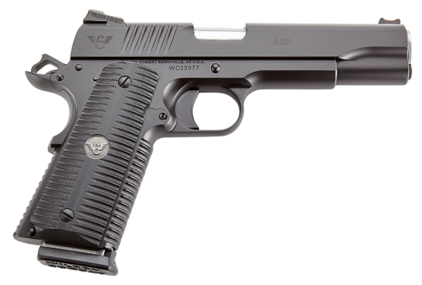 Wilson Combat, ACP, Semi-automatic, 1911, Full Size, 45ACP, 5" Barrel, Black Armor Tuff Finish, Red Fiber Optic Sights, Manual Safety, 8Rd