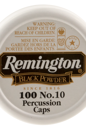 Remington #10 Percussion Caps Black Powder Brass 100 BX/ 50 C