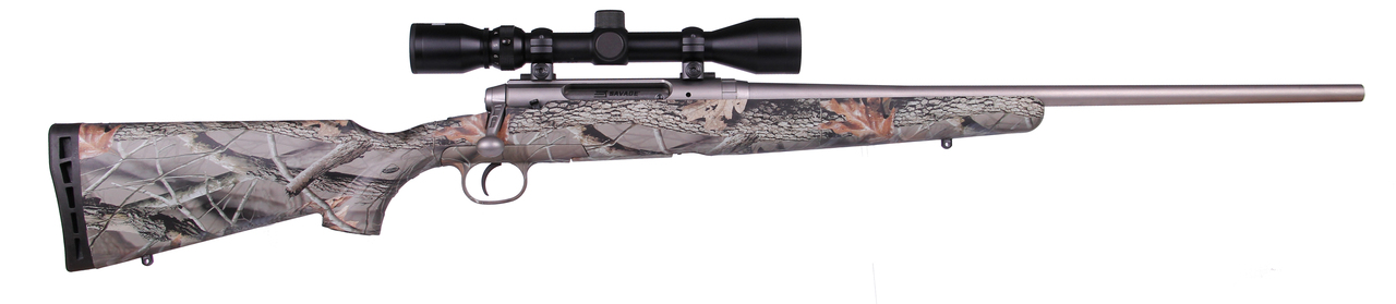 Buy Savage Axis 223 Rem, Stainless, Camo, DBM Package online for sale