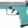 Walther PK380 .380 ACP 3.6" Barrel, 3-Dot, Stainless, Angel Blue, 8rd