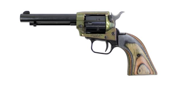 Rough Rider 22LR Case Hardened Rimfire Revolver with Green Laminate Grips
