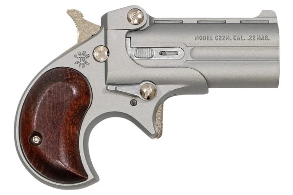 22 WMR Derringer with Satin Nickel Finish and Rosewood Grips