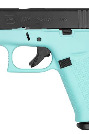 43X 9mm Subcompact Pistol with Robin Egg Blue Cerakote Frame