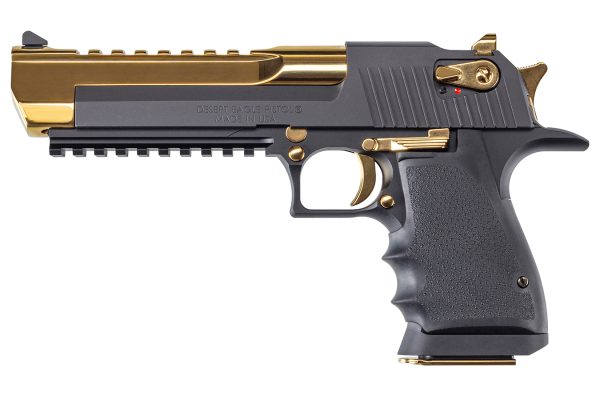 Mark XIX 44 Magnum Pistol with Titanium Gold Finish Barrel and Black Aluminum Fr