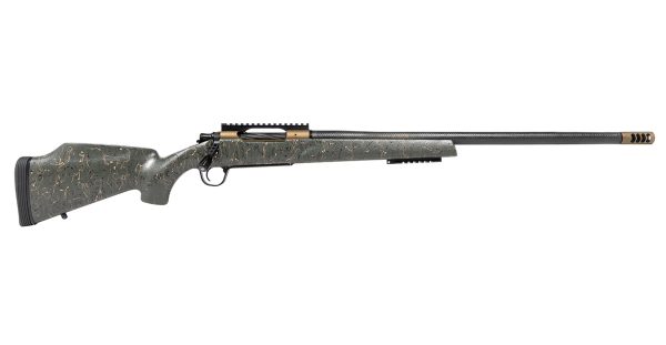 Traverse 300 Win Mag Bolt Action Rifle with 24 Inch Barrel and Green/Tan Webbed Stock