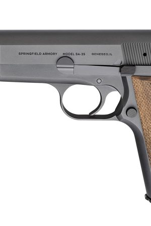 Model SA-35 9mm Pistol with Walnut Grips and Matte Blued Finish